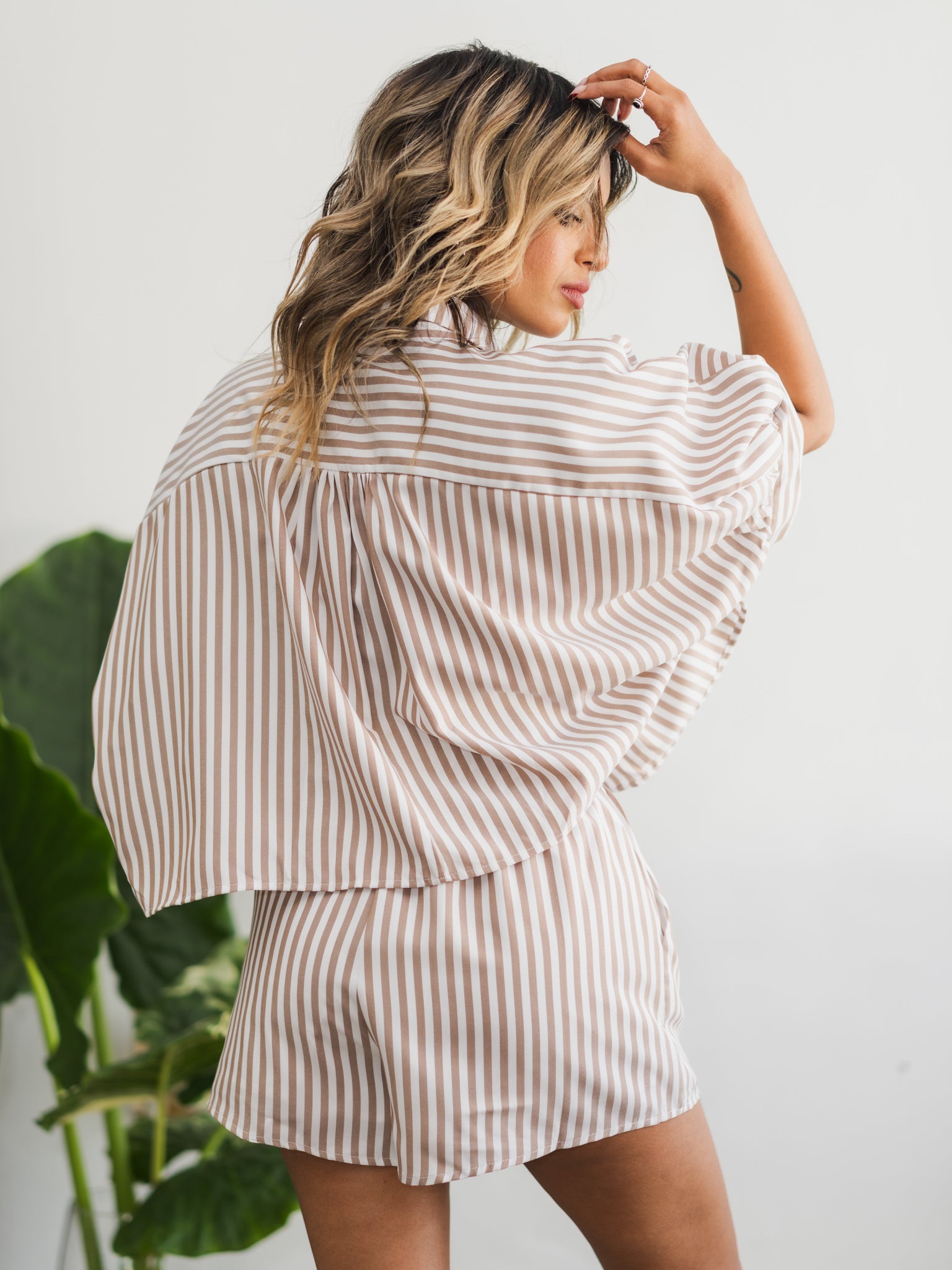 Sandalwood Stripe Shirt & Shorts