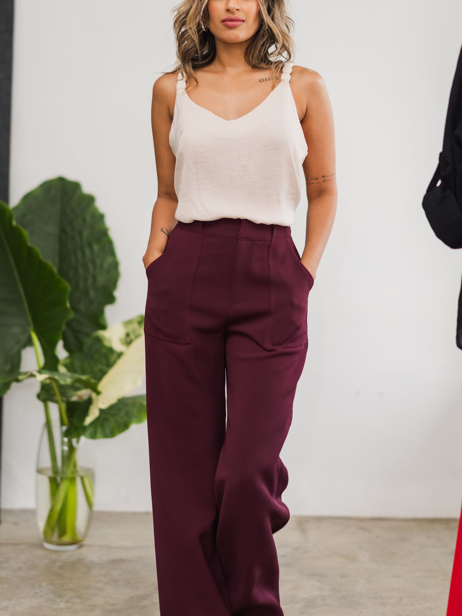 Twilight Plum Wide Leg Trousers
